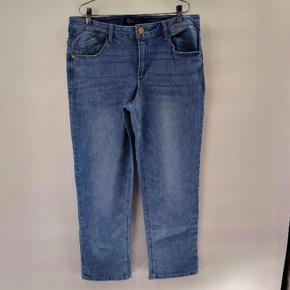 Democracy Denim - Democracy Ab Solution Denim Jeans Size 10 Straight Leg Ankle Mid To High Waist